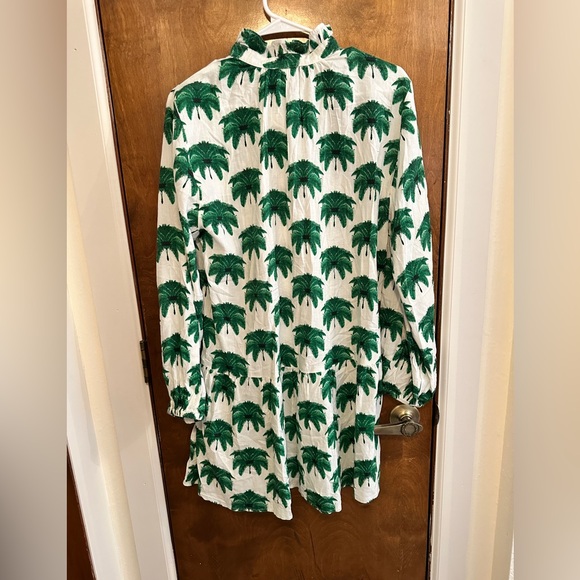 NWT H&M Tropical Ruffle Collar Dress Size M - Picture 8 of 14